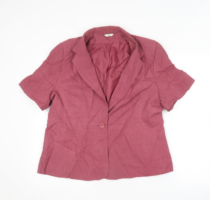 Kliss Collection Womens Pink Jacket Size 18