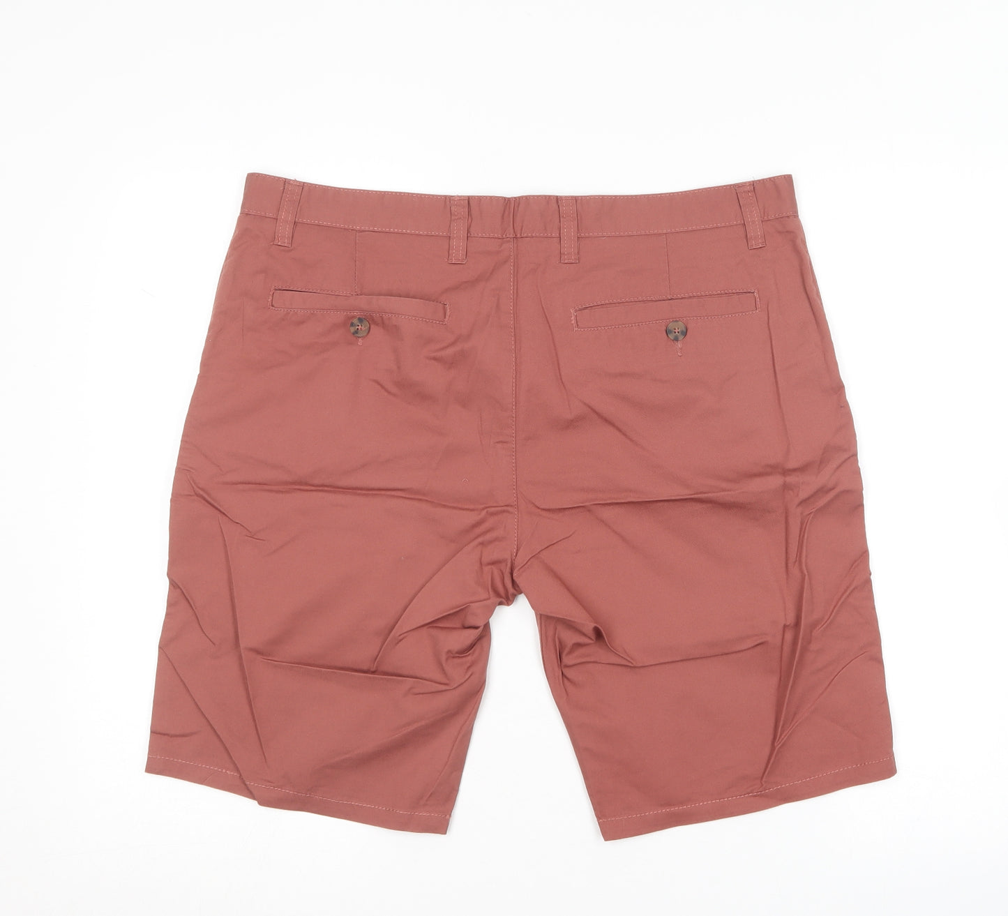 Peacocks Mens Brown  Cotton Chino Shorts Size 36 in L9 in Regular