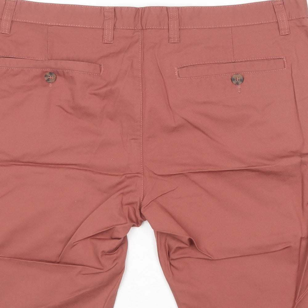 Peacocks Mens Brown  Cotton Chino Shorts Size 36 in L9 in Regular