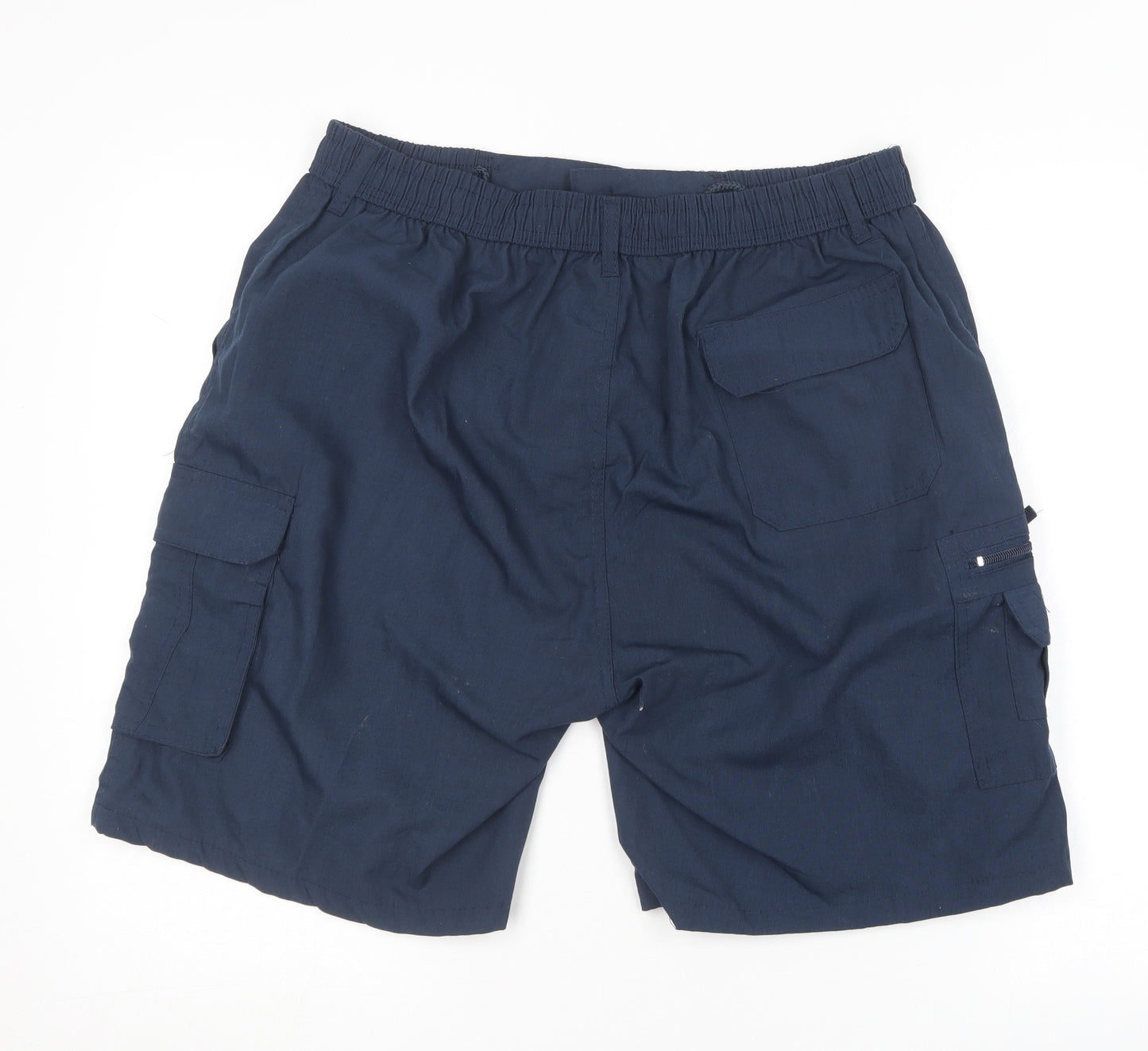 Preworn Mens Blue  Polyester Cargo Shorts Size 2XL L7 in Regular