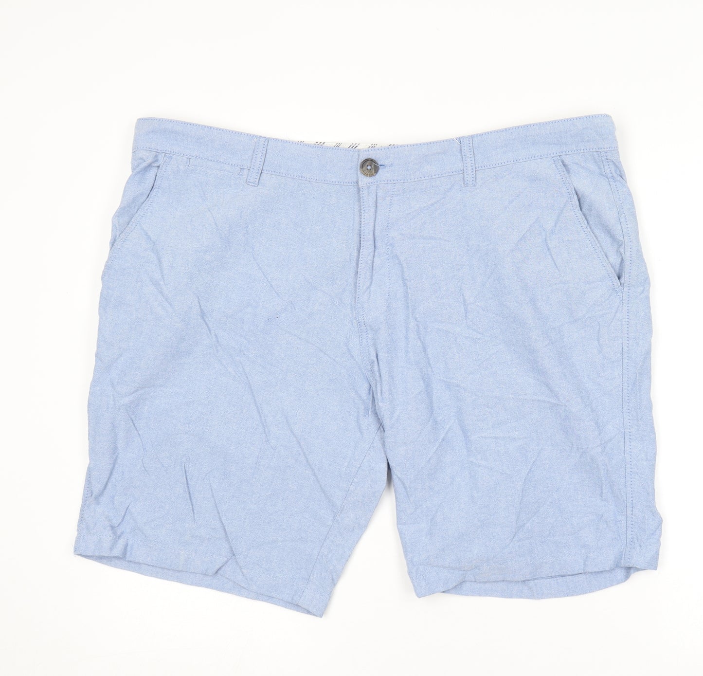 F&F Mens Blue  Cotton Chino Shorts Size 42 in L10 in Regular