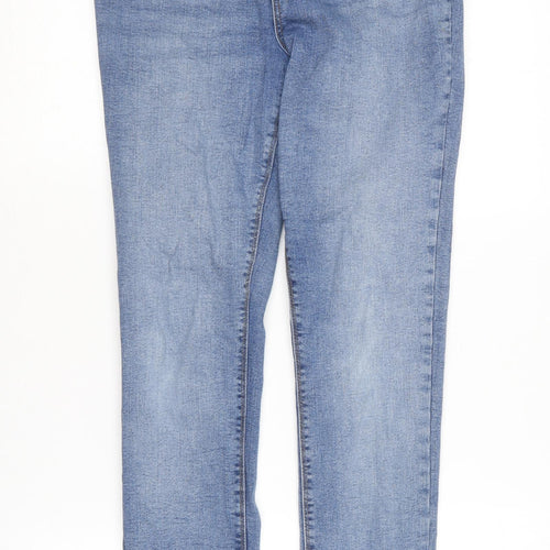 Primark Womens Blue  Cotton Skinny Jeans Size 16 L30 in Regular