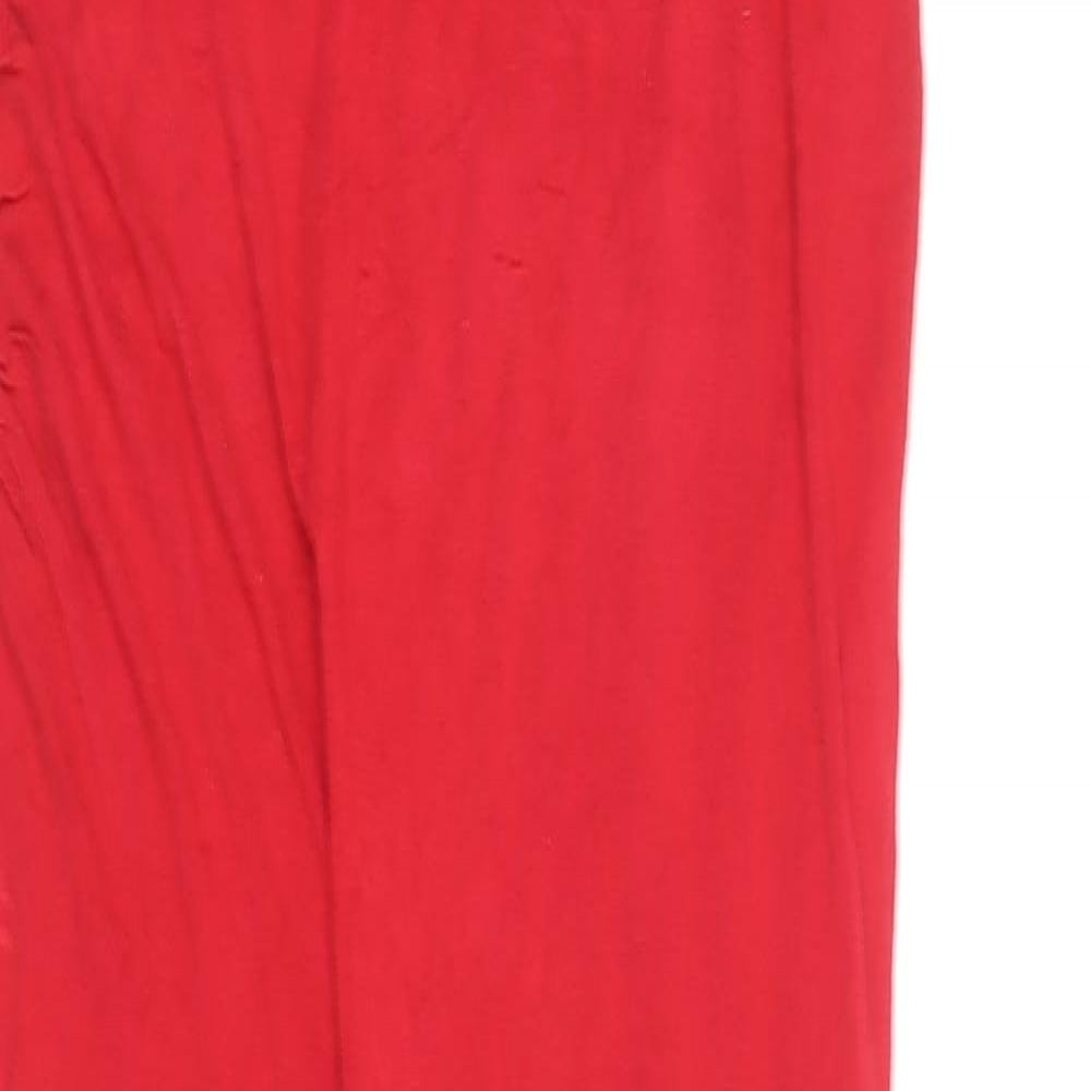 Boohoo Womens Red  Cotton Bodycon  Size 10  Sweetheart