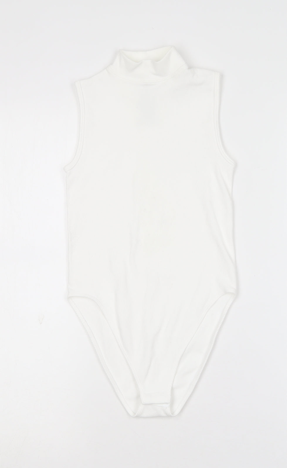 Primark Womens White  Nylon Bodysuit One-Piece Size 2XS