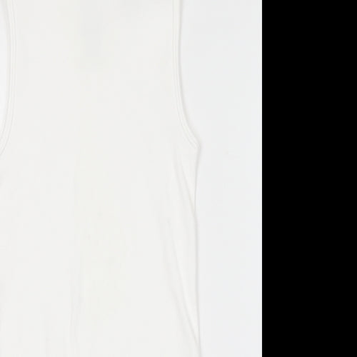 Primark Womens White  Nylon Bodysuit One-Piece Size 2XS