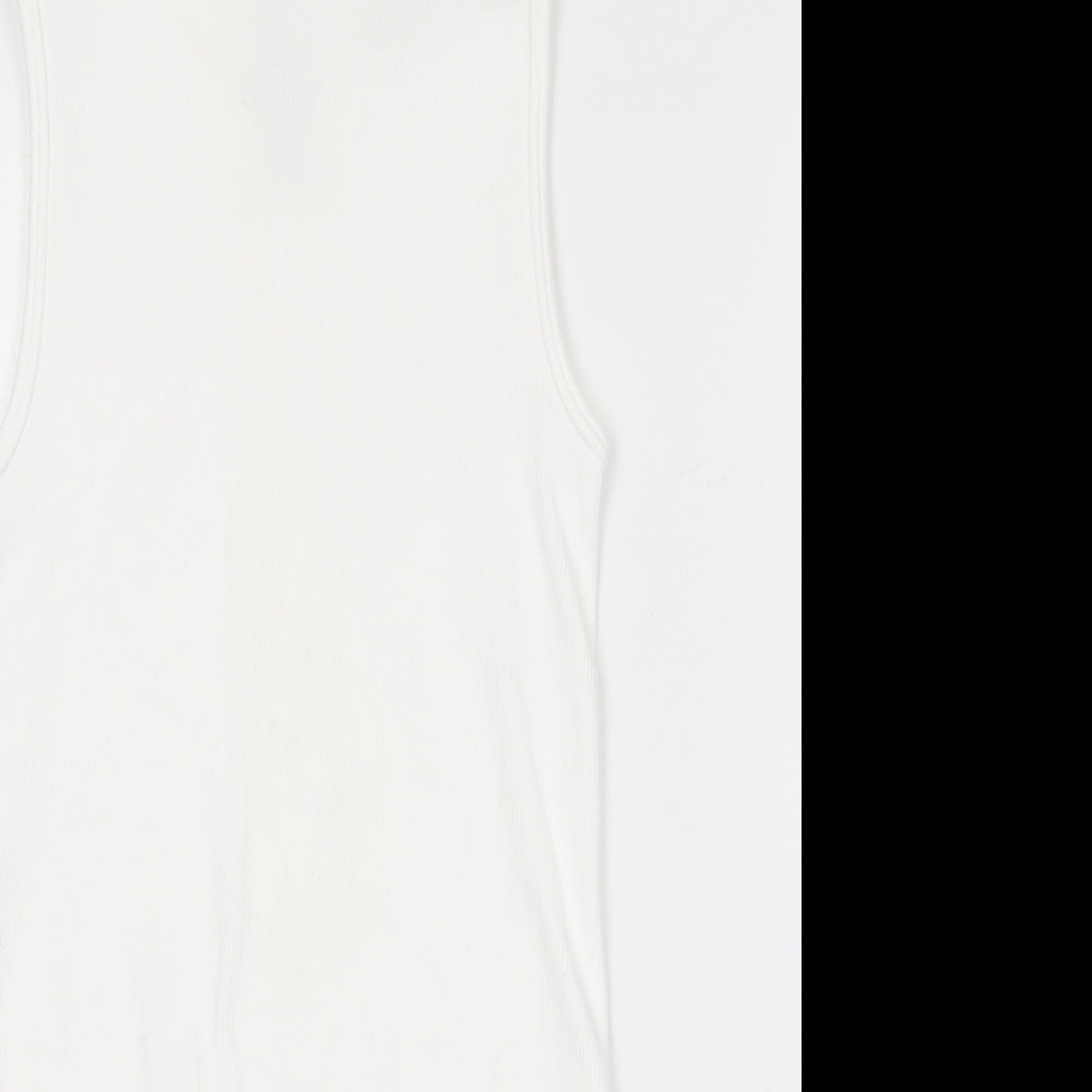 Primark Womens White  Nylon Bodysuit One-Piece Size 2XS