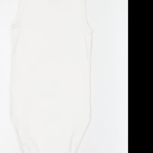 Primark Womens White  Nylon Bodysuit One-Piece Size 2XS