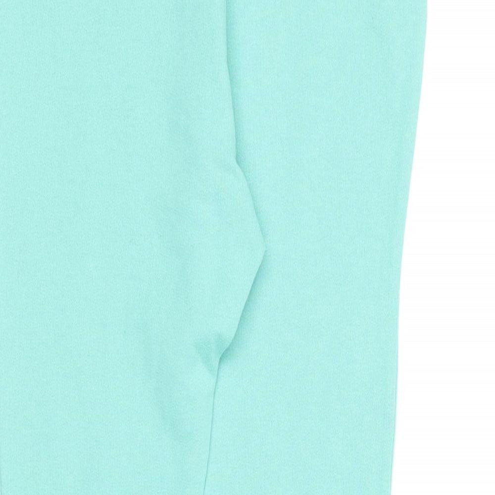 Marks and Spencer Girls Green  Cotton Jogger Trousers Size 6-7 Years  Regular