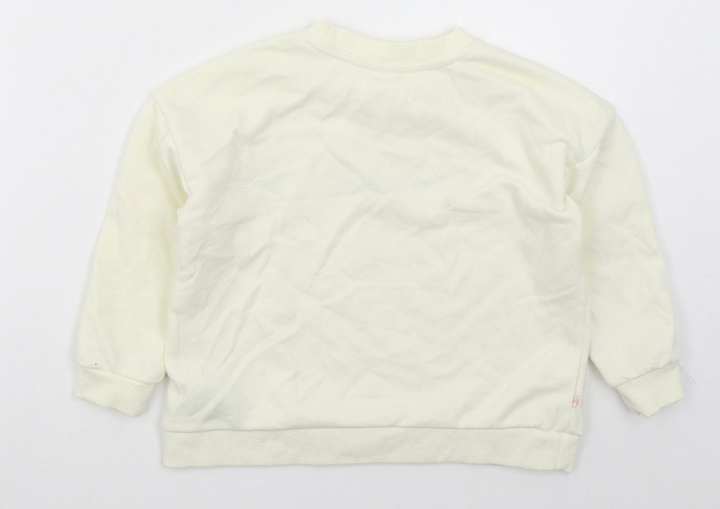 Primark Girls Ivory Striped Cotton Pullover Sweatshirt Size 4-5 Years  Pullover - Do What Makes You Happy