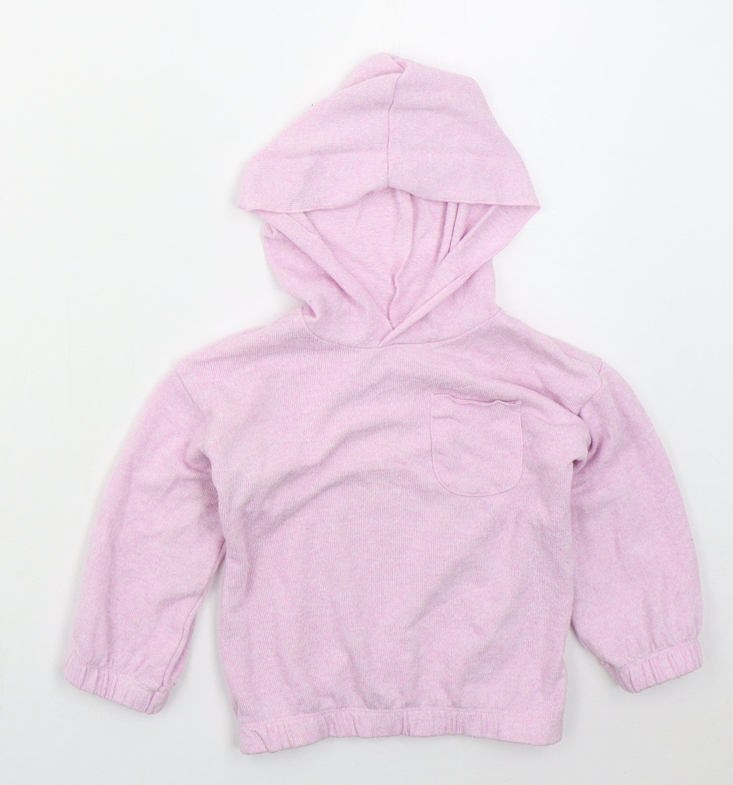 Matalan Girls Pink  Polyester Pullover Hoodie Size 2-3 Years  Pullover