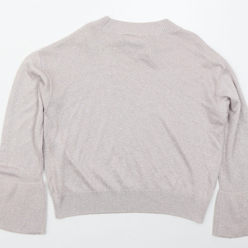 River Island Girls Pink Crew Neck  Viscose Pullover Jumper Size 9-10 Years  Pullover