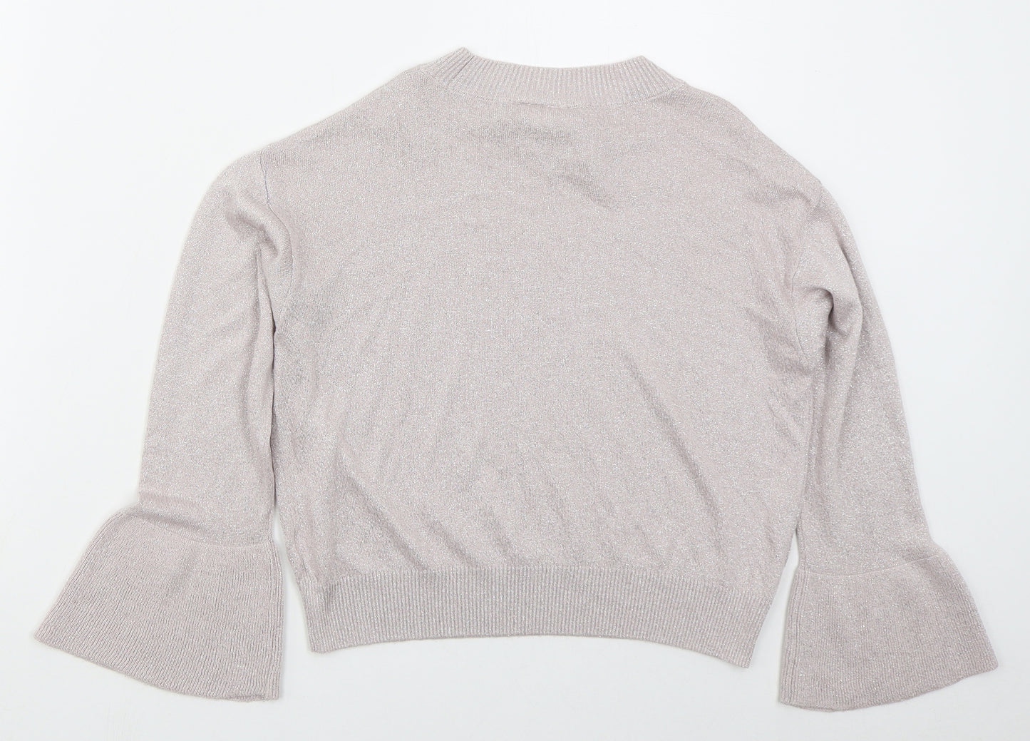 River Island Girls Pink Crew Neck  Viscose Pullover Jumper Size 9-10 Years  Pullover