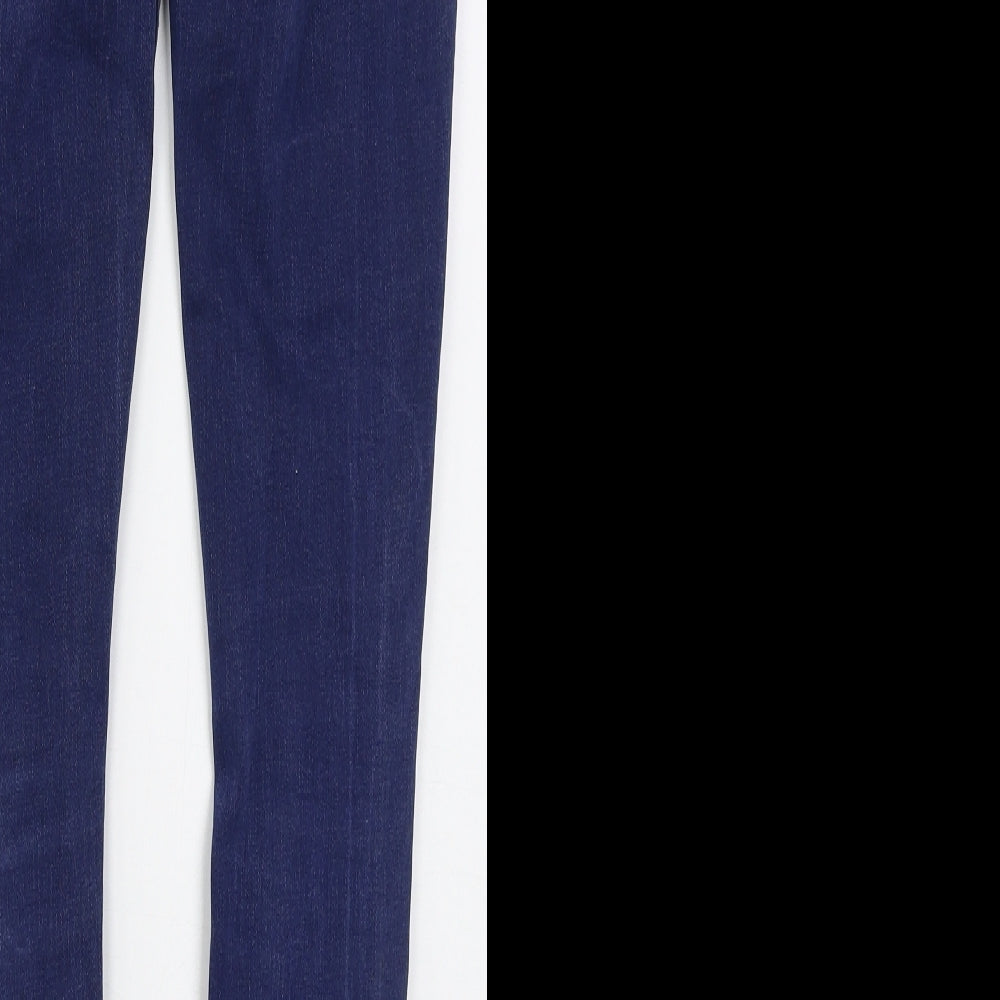 New Look Womens Blue  Cotton Skinny Jeans Size 10 L29 in Regular Button