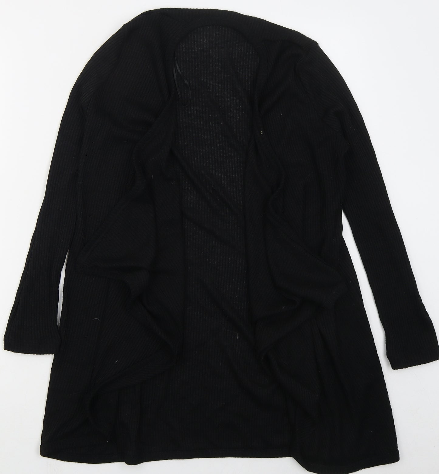 F&F Womens Black V-Neck  Polyester Cardigan Jumper Size 12
