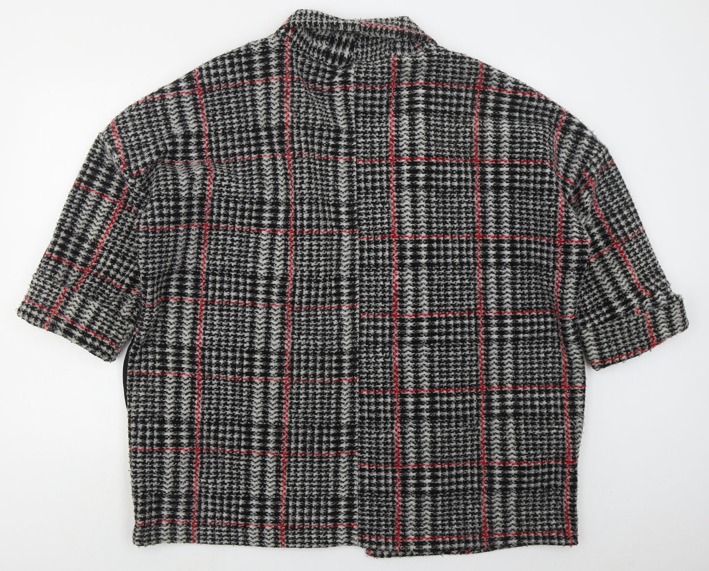 Primark Womens Grey Check  Jacket Coatigan Size 10