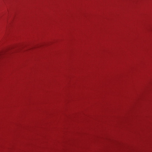 Zasamia Mens Red Round Neck  Viscose Cardigan Jumper Size M