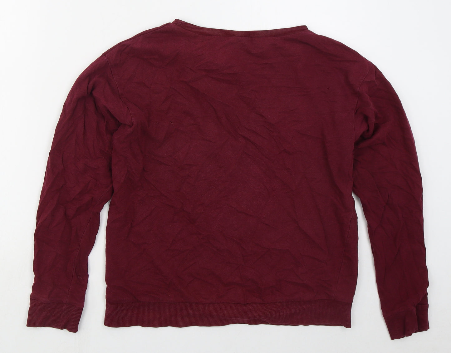 H&M Womens Red  Cotton Pullover Sweatshirt Size M  Pullover - New York