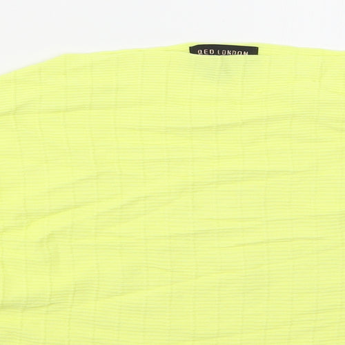 QED London Womens Yellow Boat Neck  Cotton Pullover Jumper Size L