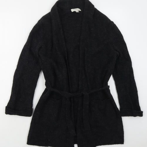 Gabriella Frattini Womens Grey V-Neck  Wool Cardigan Jumper Size 14