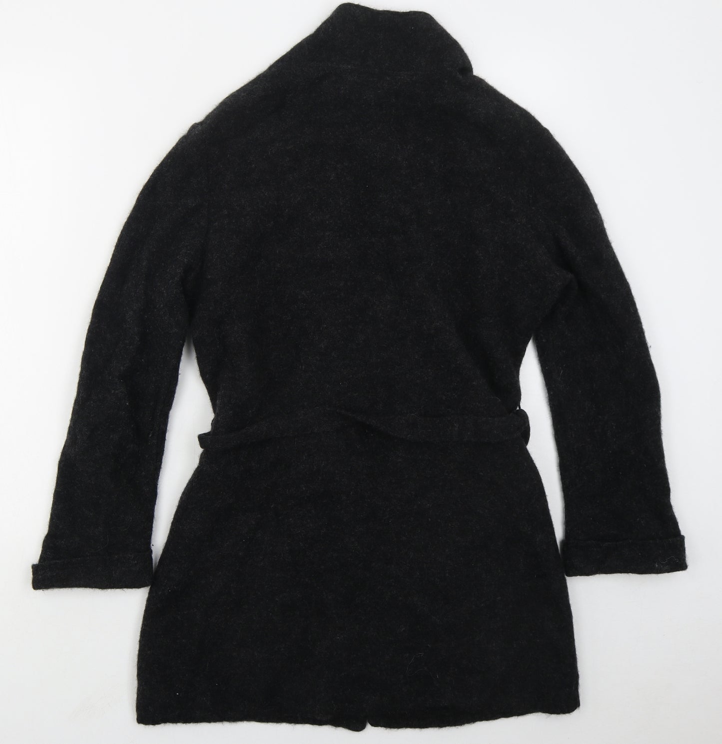 Gabriella Frattini Womens Grey V-Neck  Wool Cardigan Jumper Size 14