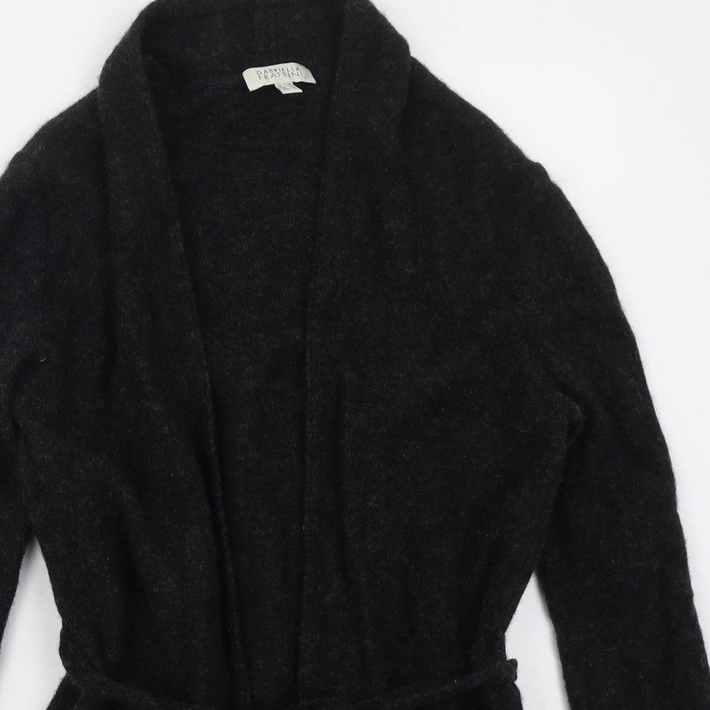 Gabriella Frattini Womens Grey V-Neck  Wool Cardigan Jumper Size 14