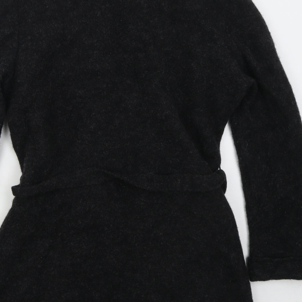 Gabriella Frattini Womens Grey V-Neck  Wool Cardigan Jumper Size 14