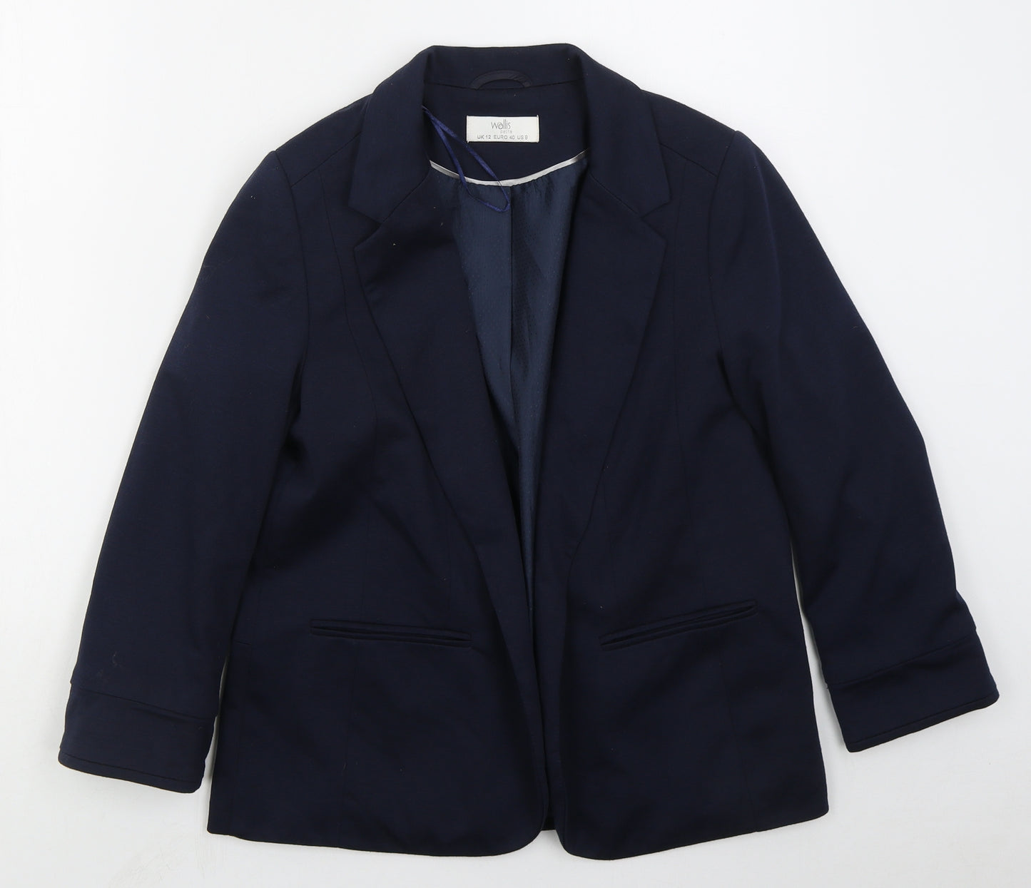 Wallis Womens Blue  Polyester Jacket Blazer Size 12