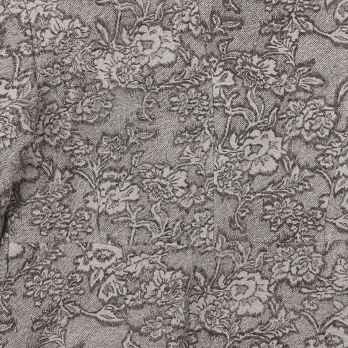 Alex & Co Womens Brown Floral  Jacket  Size 12  Button