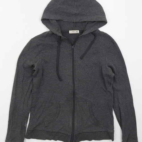 Cherokee Womens Grey  Cotton Full Zip Hoodie Size 8  Zip