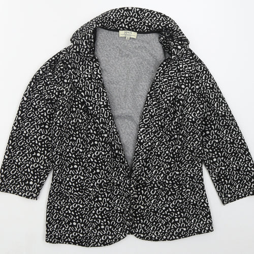 Papaya Womens Black Animal Print  Jacket  Size 12