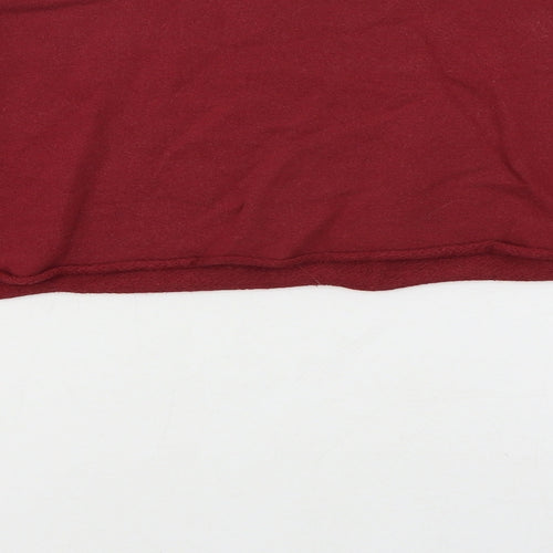 PRETTYLITTLETHING Womens Red  Cotton Pullover Sweatshirt Size 6  Pullover