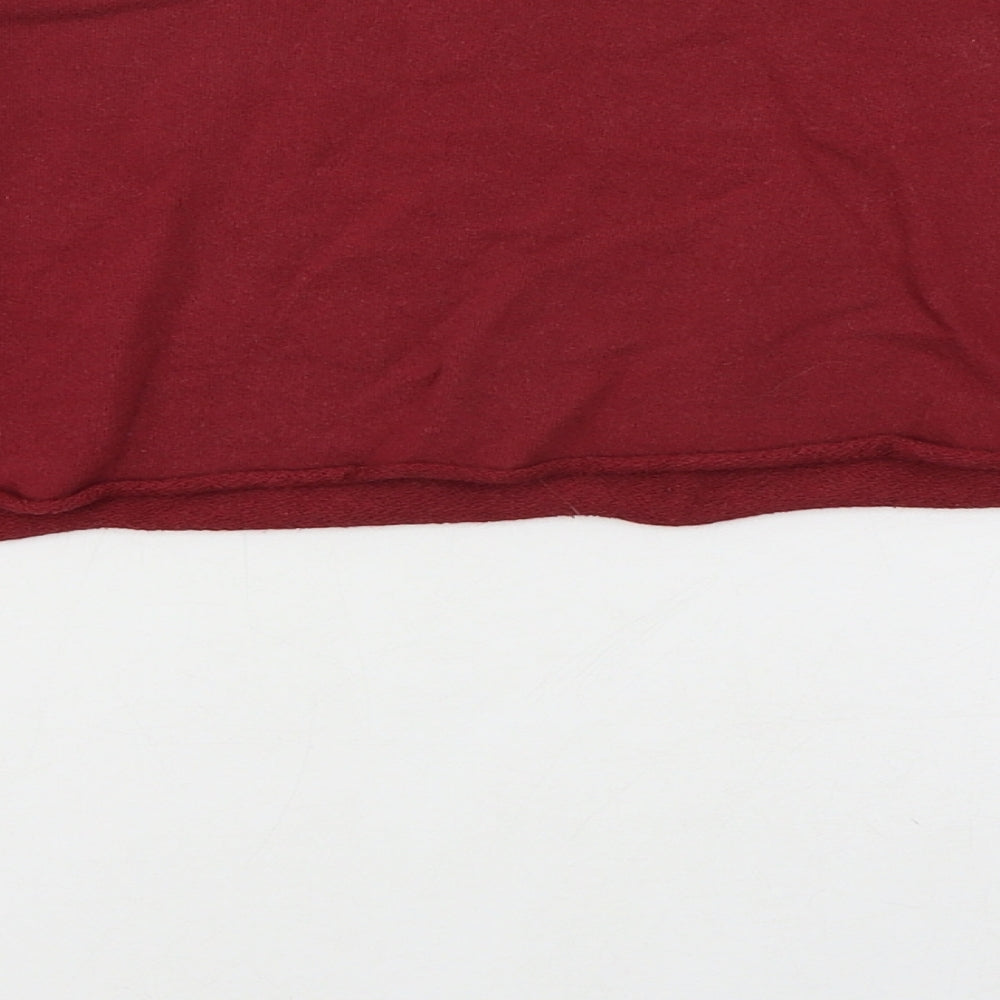 PRETTYLITTLETHING Womens Red  Cotton Pullover Sweatshirt Size 6  Pullover