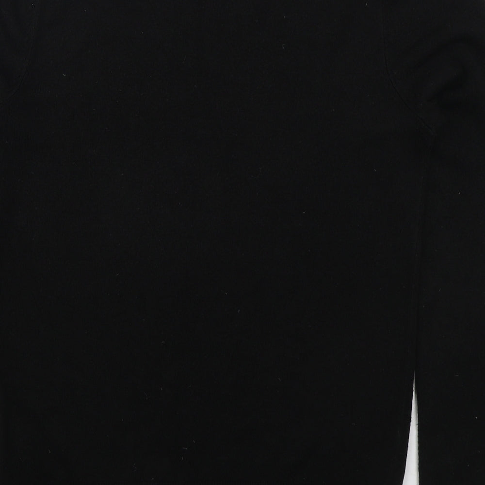 NEXT Mens Black Crew Neck  Acrylic Pullover Jumper Size S