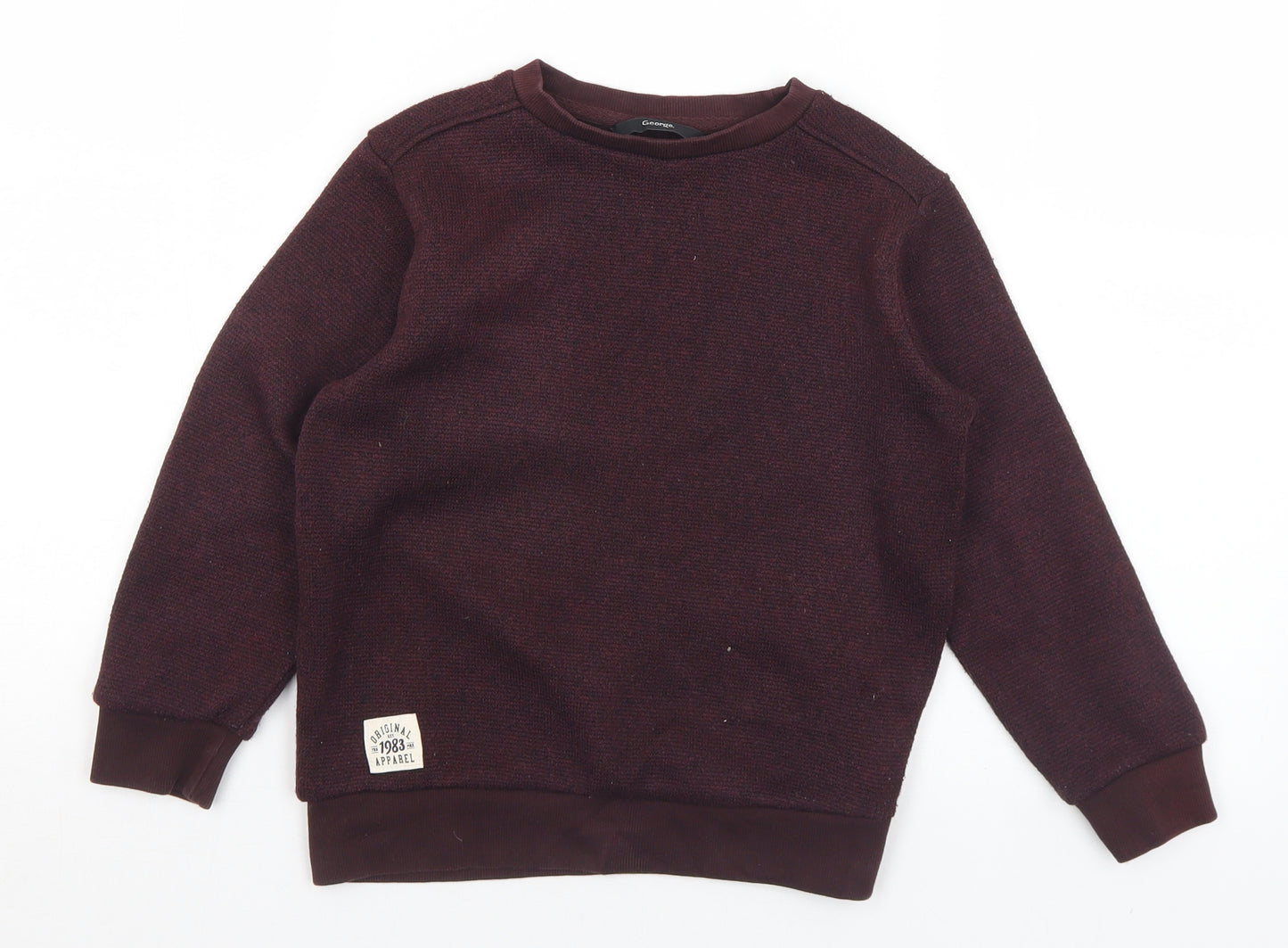 George Boys Purple  Polyester Pullover Sweatshirt Size 7-8 Years
