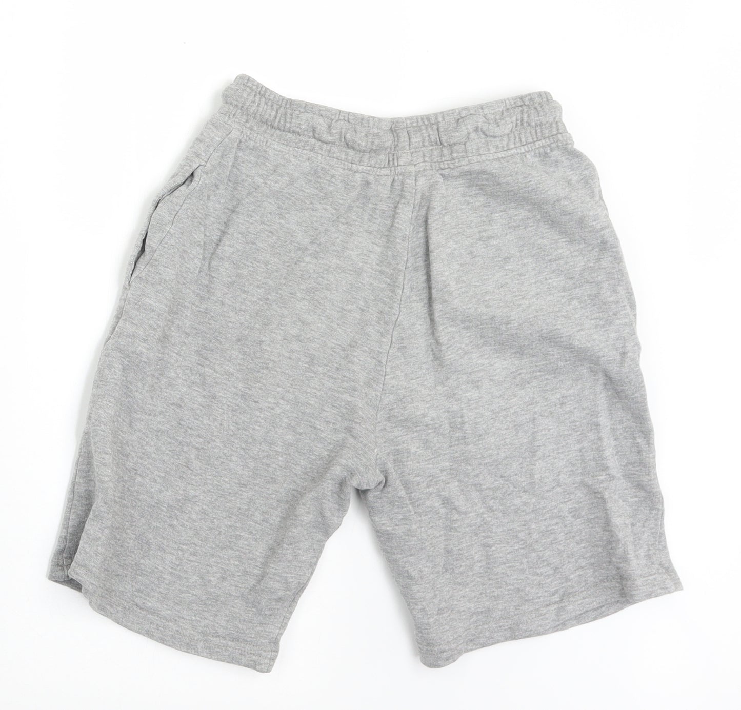 NEXT Boys Grey  Cotton Dungaree Shorts Shorts Size 11 Years  Regular Drawstring