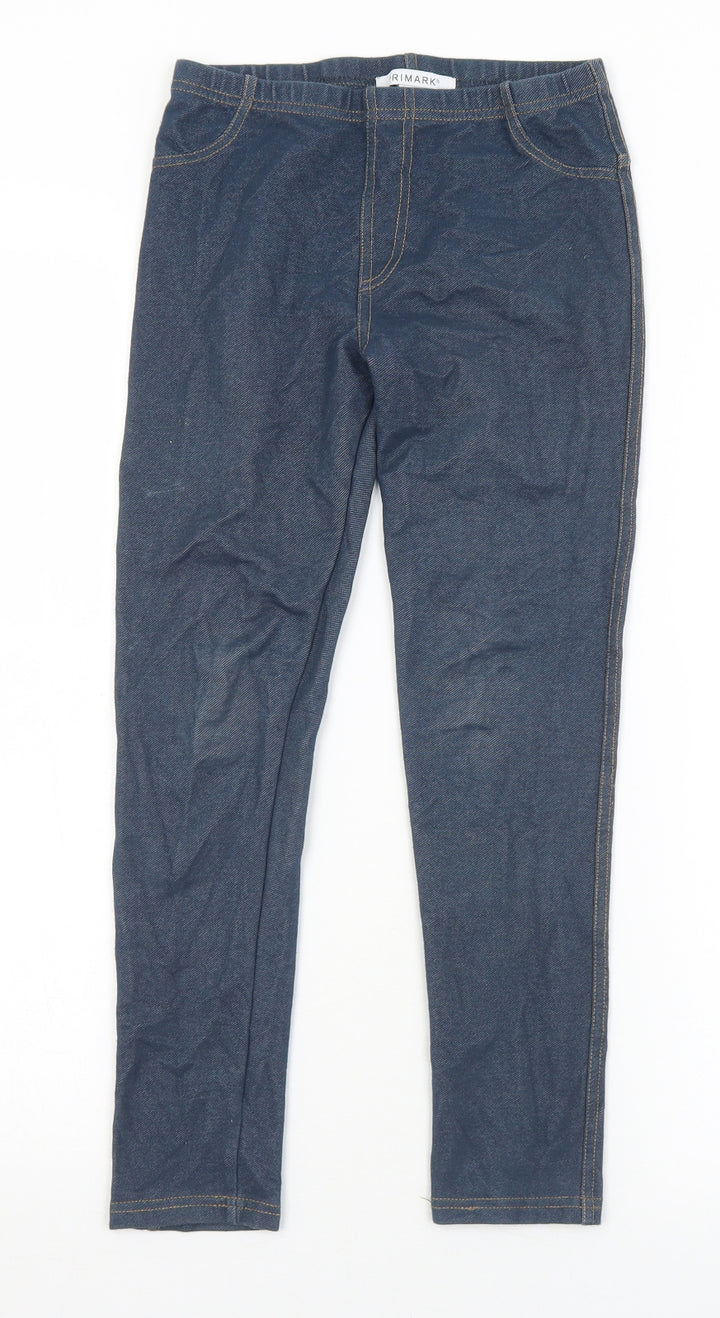 Primark Girls Blue Polyester Jegging Jeans Size 9-10 Years Regular