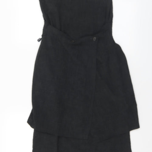 Yellow Hammer Womens Grey  Polyester Sheath  Size 8  Scoop Neck Zip