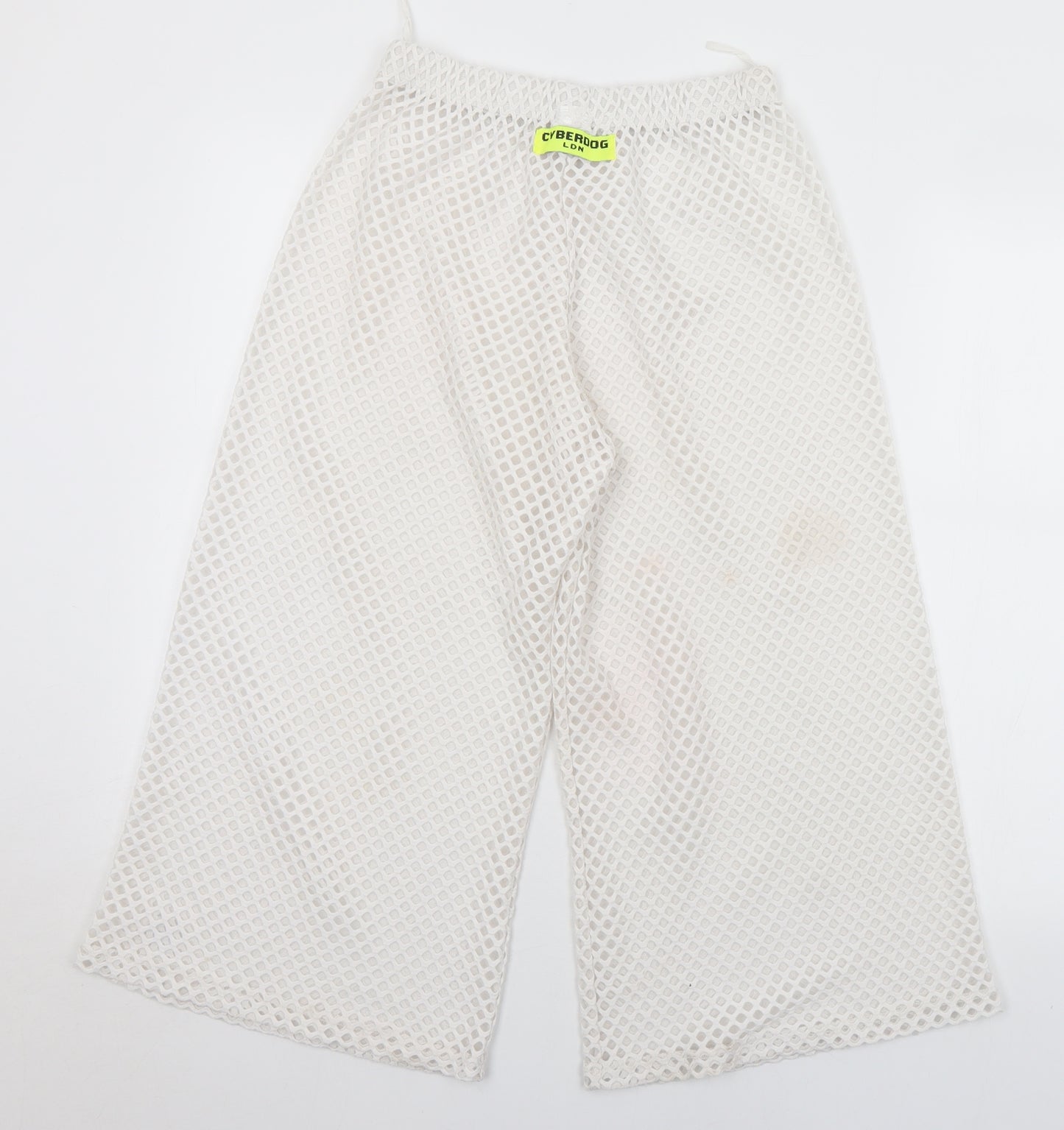 Cyberdog Womens White  Polyester Trousers  Size S L21 in Regular