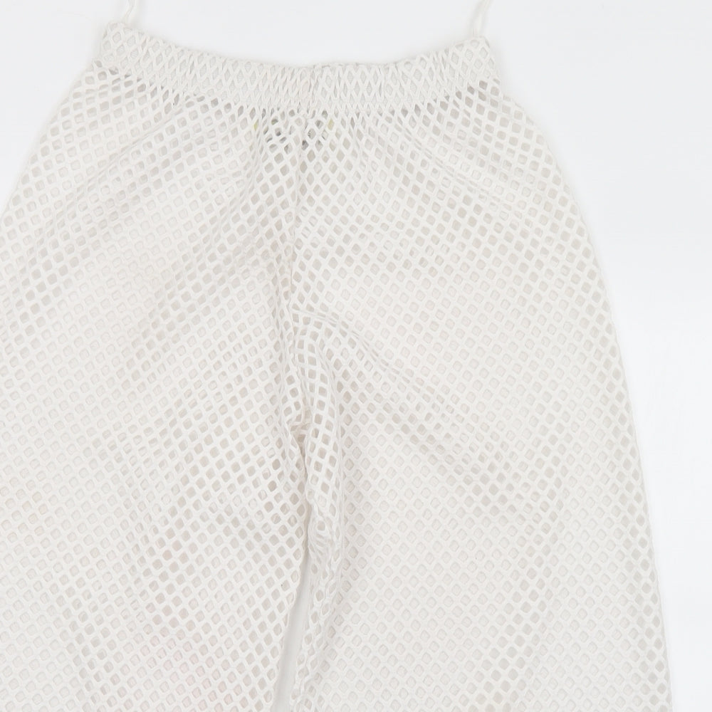 Cyberdog Womens White  Polyester Trousers  Size S L21 in Regular
