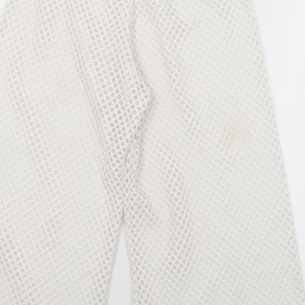 Cyberdog Womens White  Polyester Trousers  Size S L21 in Regular