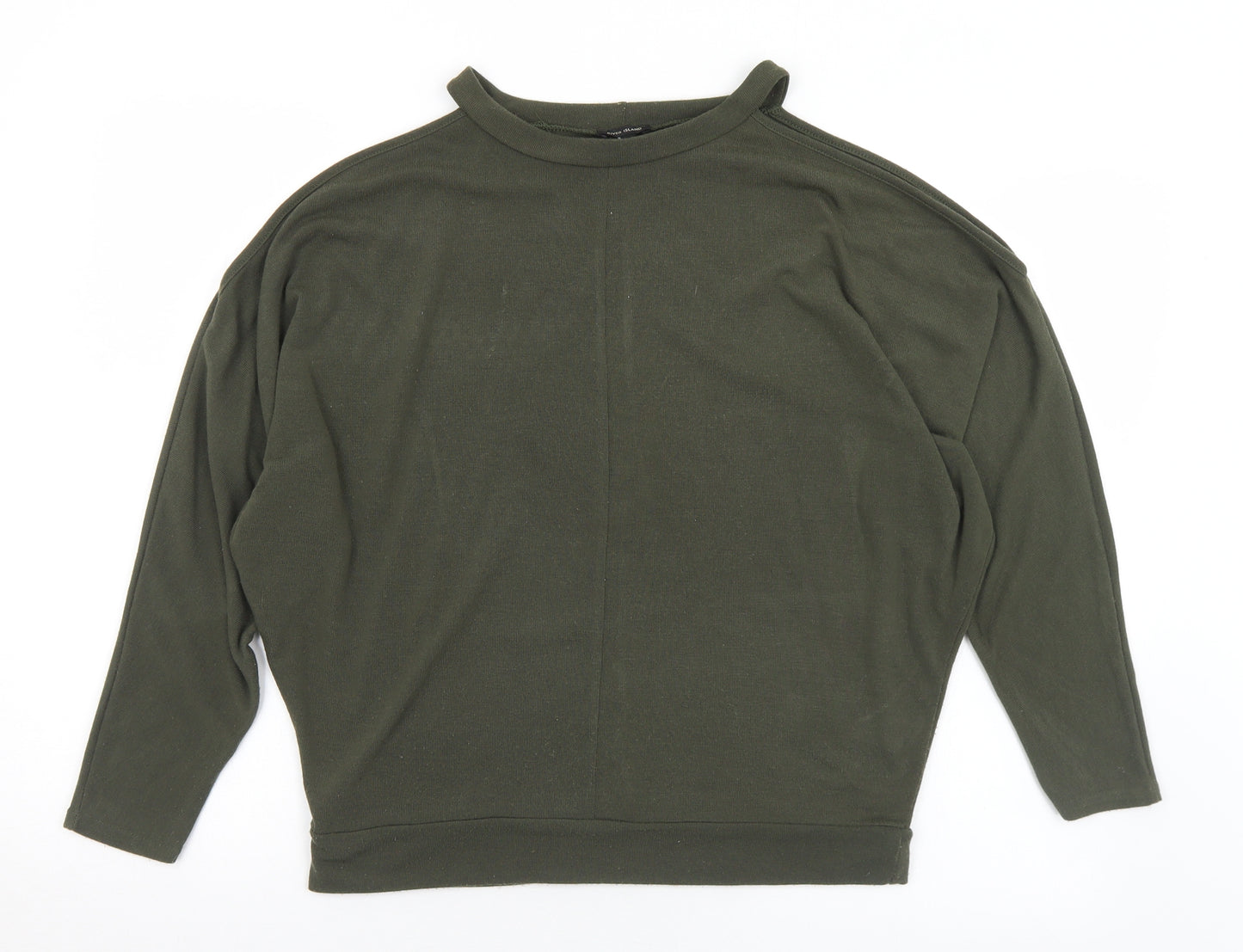 River Island Womens Green Mock Neck  Polyester Pullover Jumper Size 10