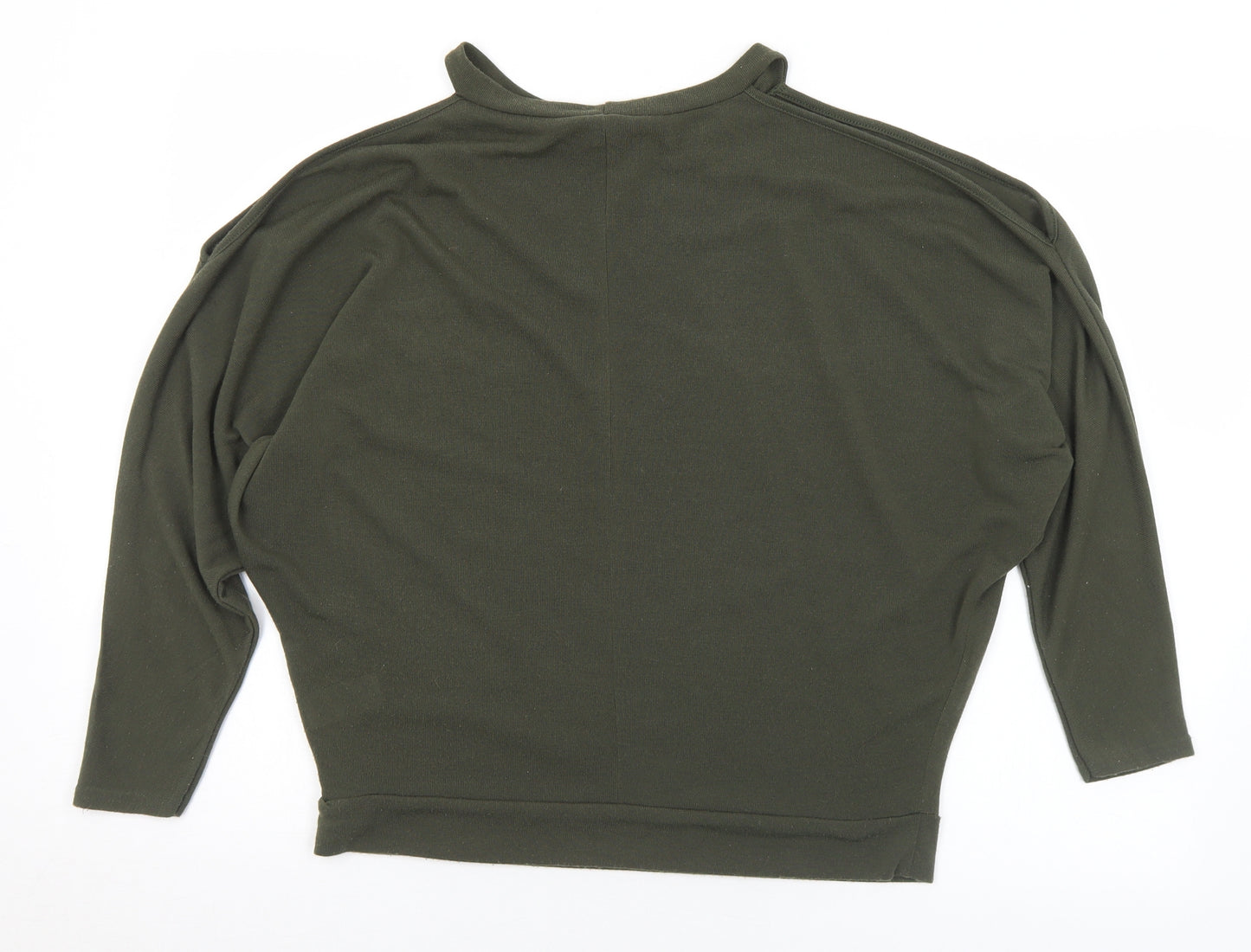 River Island Womens Green Mock Neck  Polyester Pullover Jumper Size 10