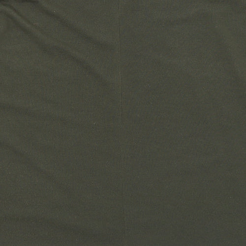 River Island Womens Green Mock Neck  Polyester Pullover Jumper Size 10