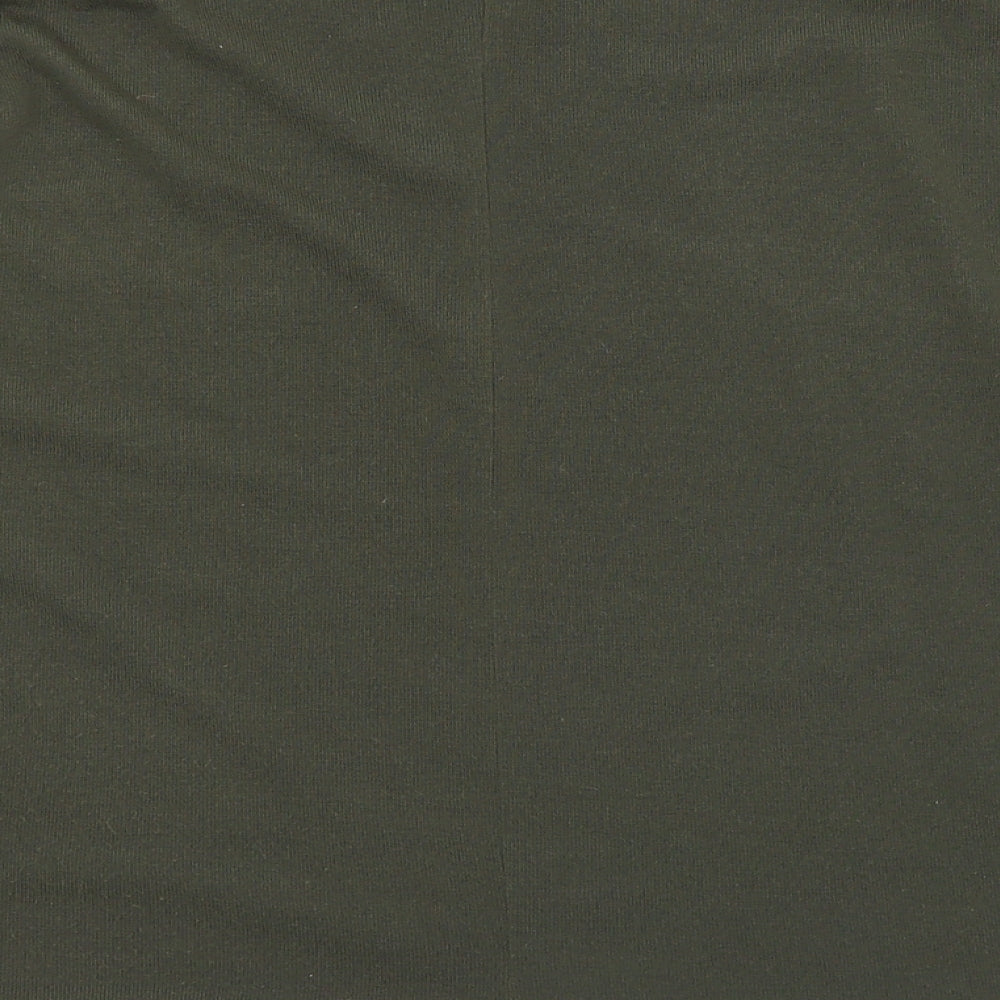 River Island Womens Green Mock Neck  Polyester Pullover Jumper Size 10