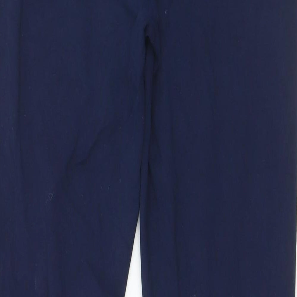 Dunnes Stores Womens Blue  Cotton Pedal Pusher Leggings Size M L28 in