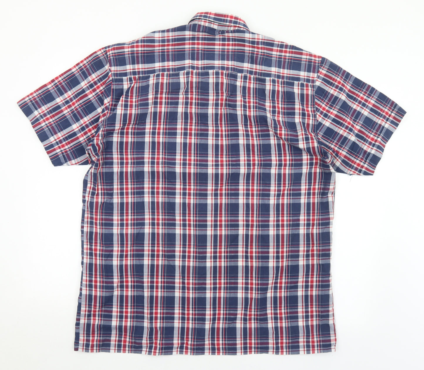 Champion Mens Multicoloured Plaid Polyester  Button-Up Size L Collared Button