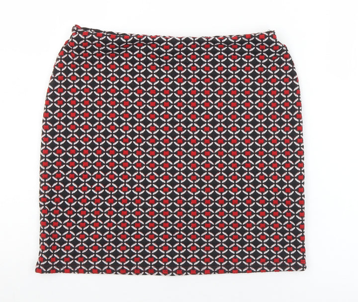 Lipsy Womens Multicoloured Geometric Polyester A-Line Skirt Size 26 in