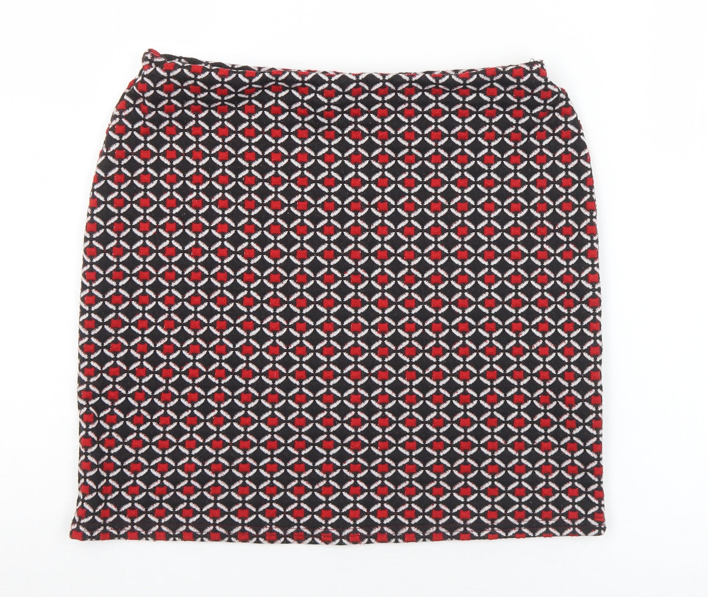 Lipsy Womens Multicoloured Geometric Polyester A-Line Skirt Size 26 in