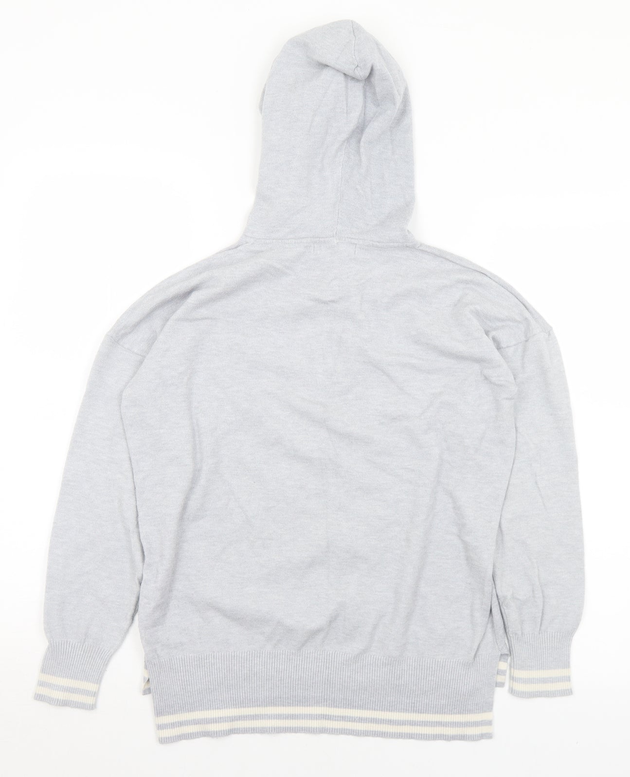 F&F Womens Grey Animal Print Viscose Pullover Hoodie Size 12