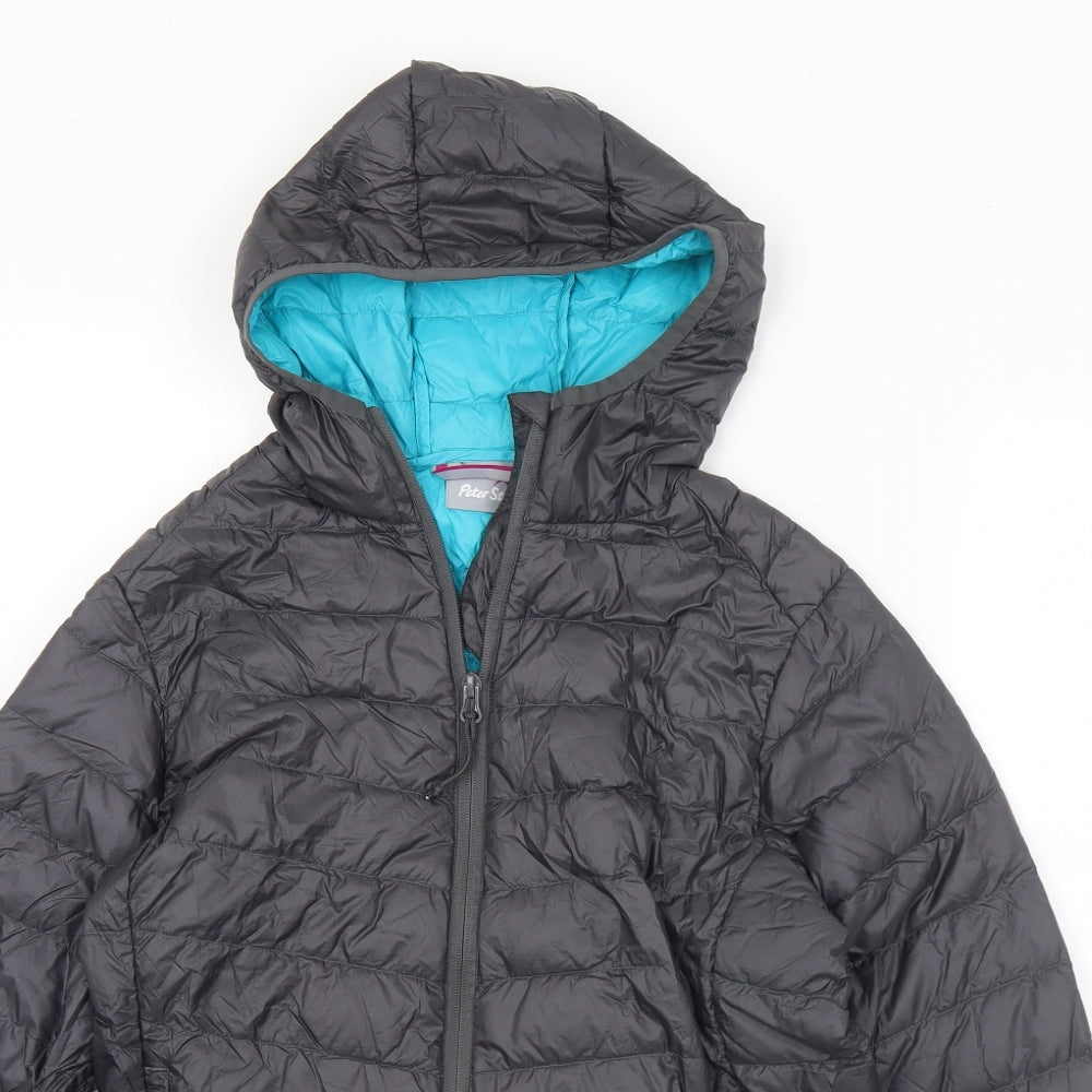Peter Storm Womens Grey   Quilted Coat Size 10  Zip